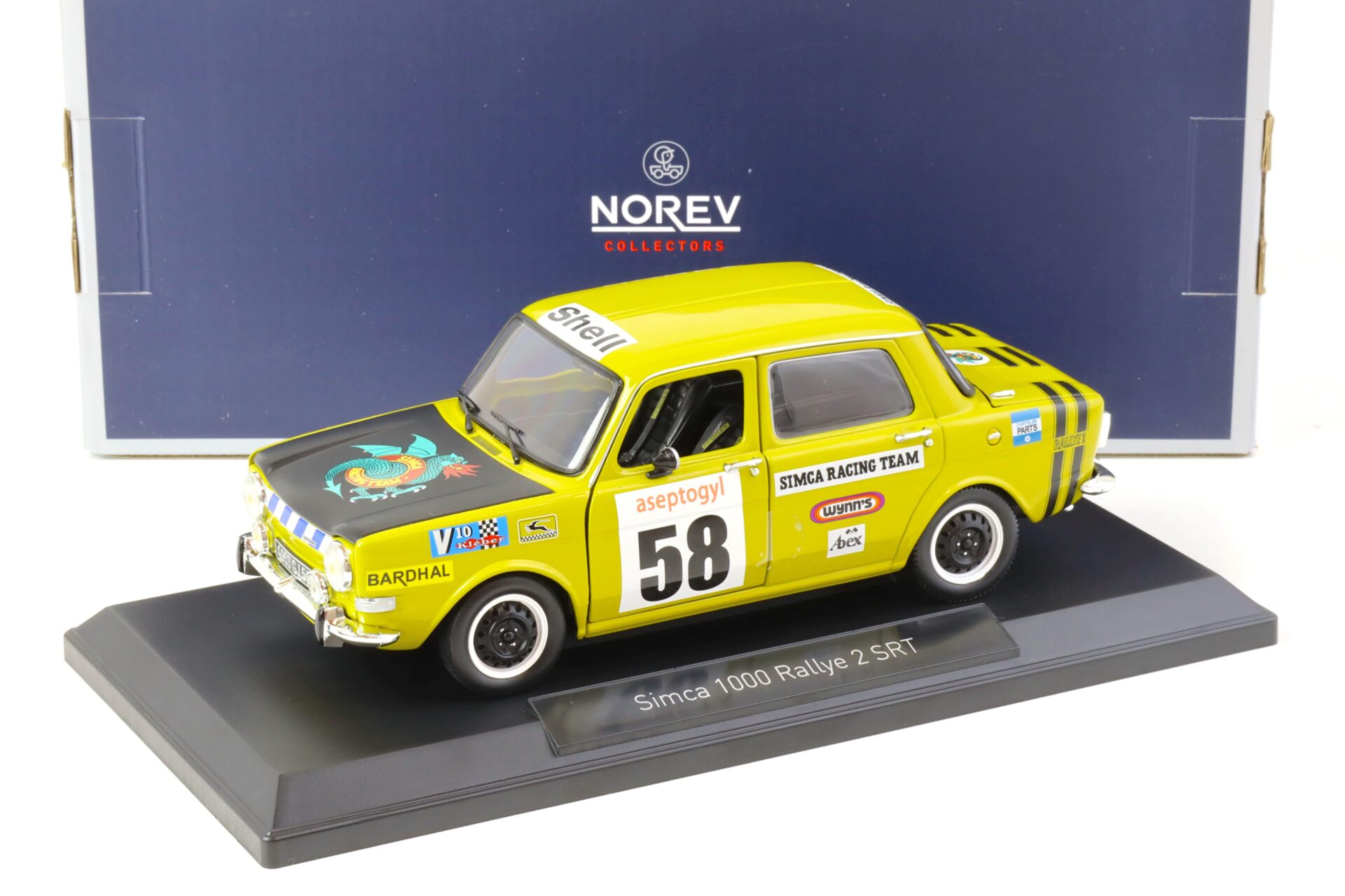 1:18 Norev Simca 1000 Rallye 2 SRT #58 Acide green 1973