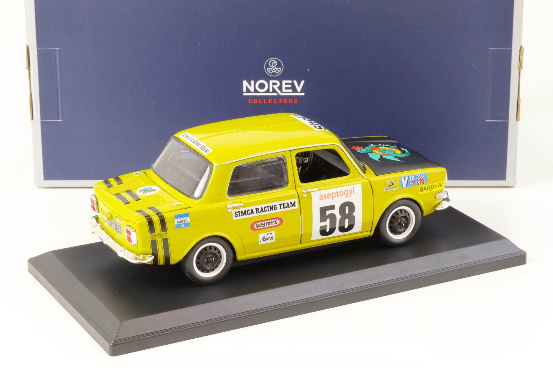 1:18 Norev Simca 1000 Rallye 2 SRT #58 Acide green 1973