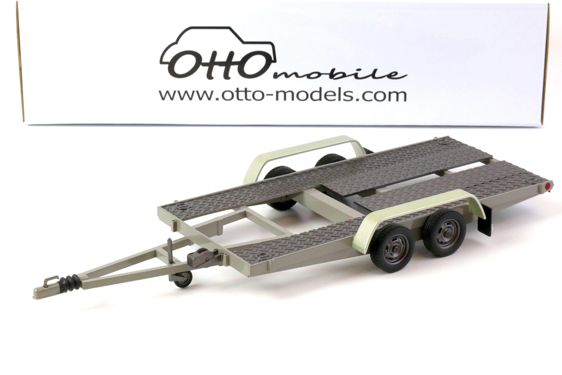1:18 OTTO mobile OT225D Autoanhänger Anhänger Car Trailer Carrier grey
