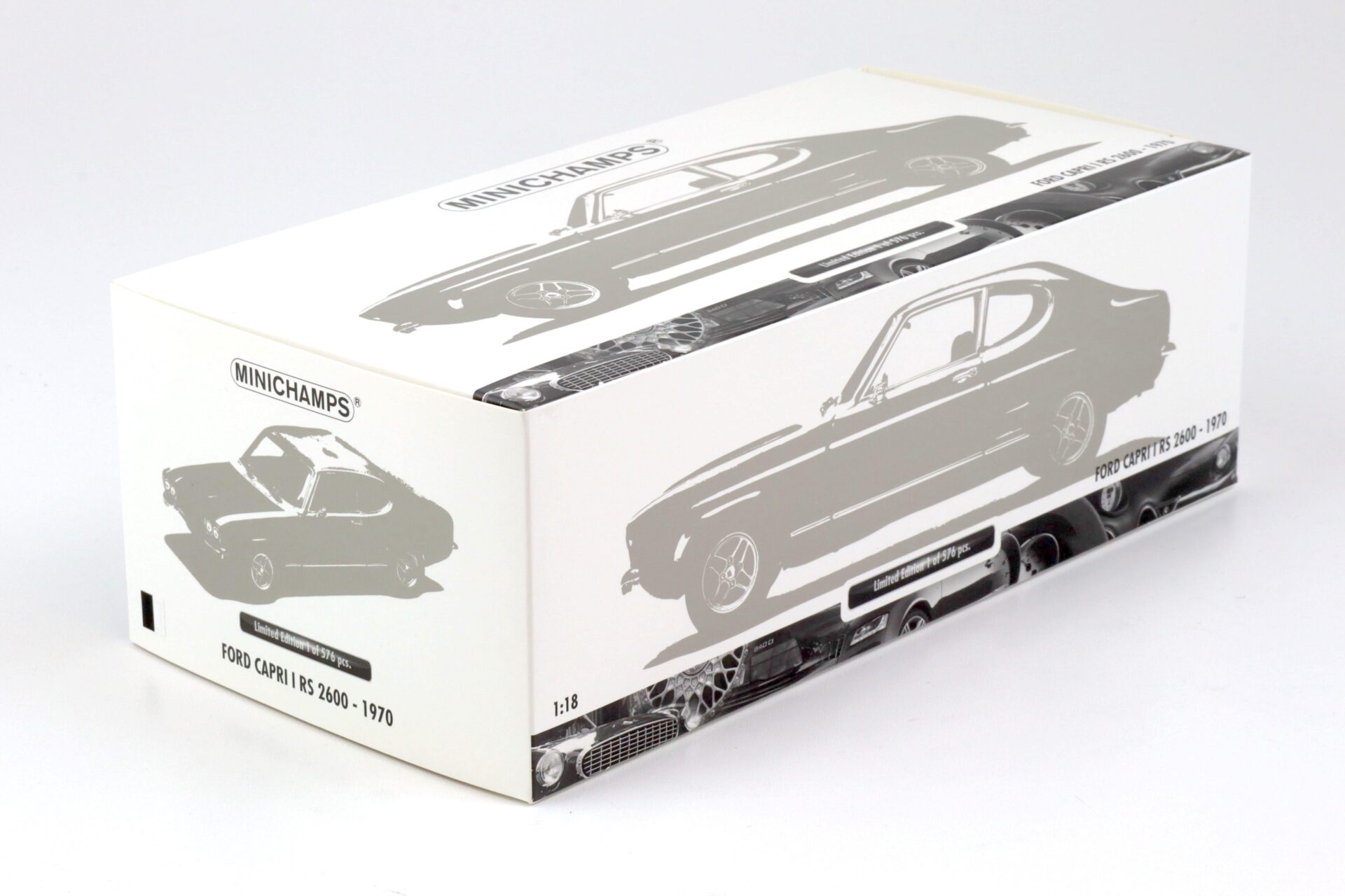 1:18 Minichamps Ford Capri I RS 2600 white/ black 1970