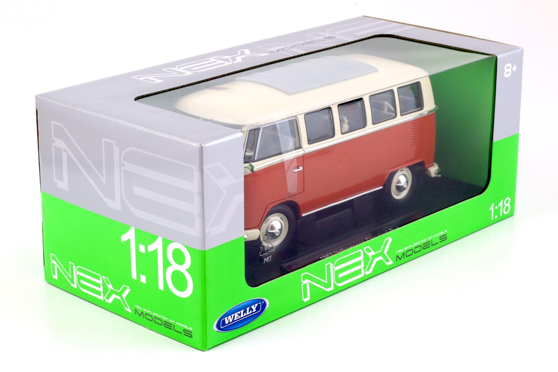 1:18 Welly NEX 1963 Volkswagen VW T1 Bus red/ beige