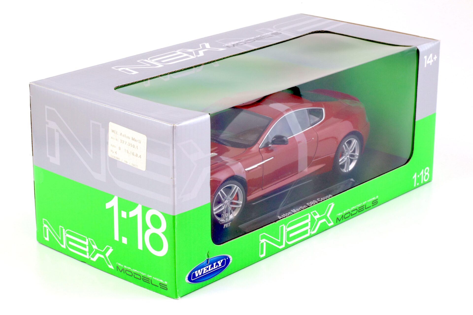 1:18 Welly NEX Aston Martin DB9 Coupe red metallic