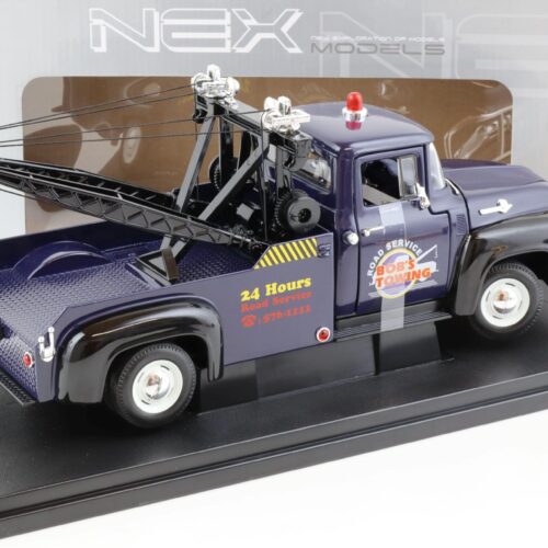 1:18 Welly NEX 1956 Ford F-100 Tow Truck Abschlepper BobÂ´s Towing blue