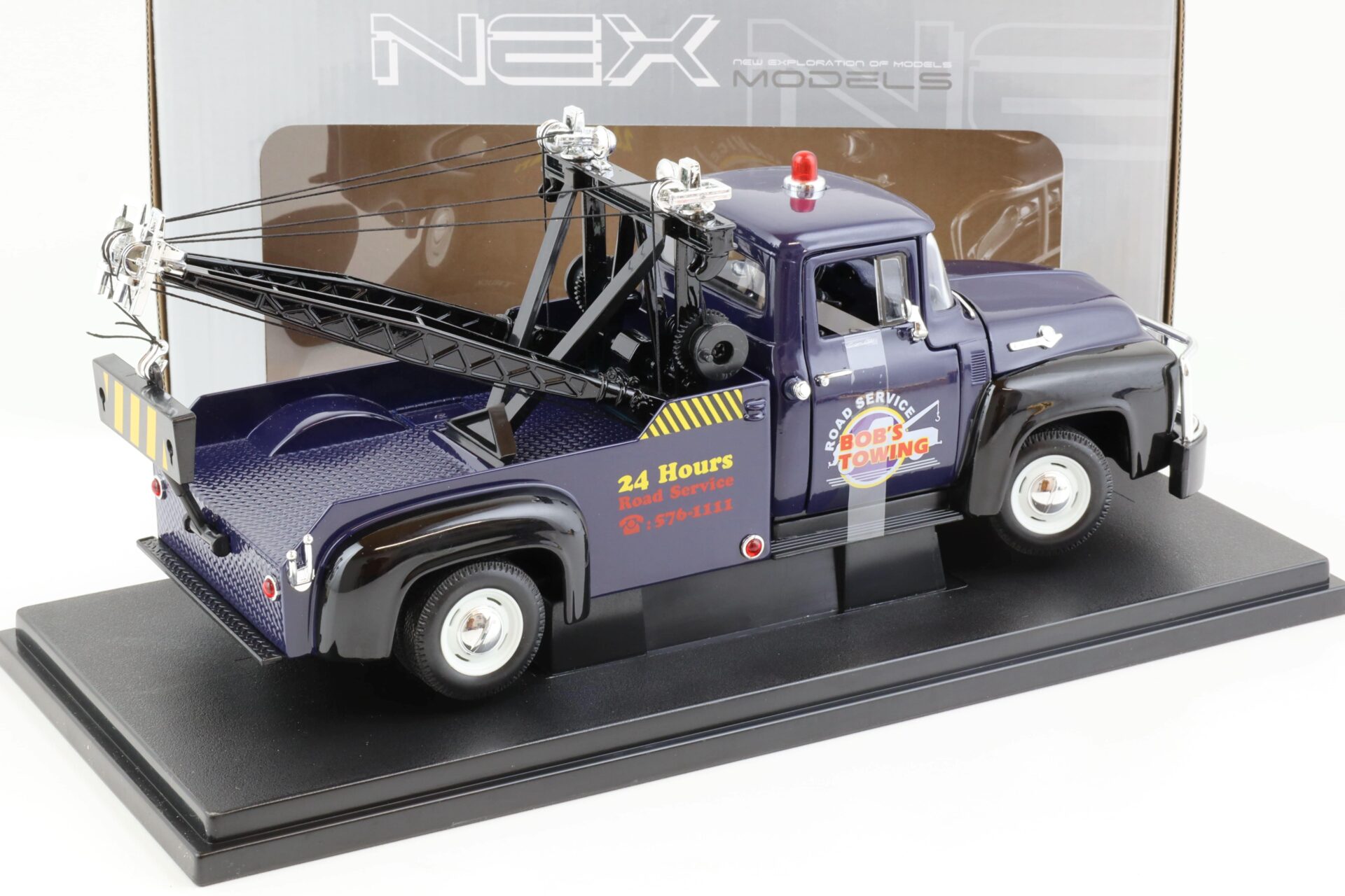 1:18 Welly NEX 1956 Ford F-100 Tow Truck Abschlepper BobÂ´s Towing blue