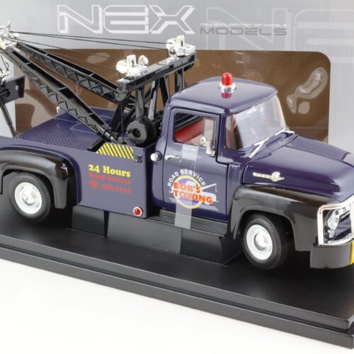 1:18 Welly NEX 1956 Ford F-100 Tow Truck Abschlepper BobÂ´s Towing blue