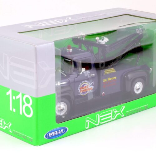 1:18 Welly NEX 1956 Ford F-100 Tow Truck Abschlepper BobÂ´s Towing blue