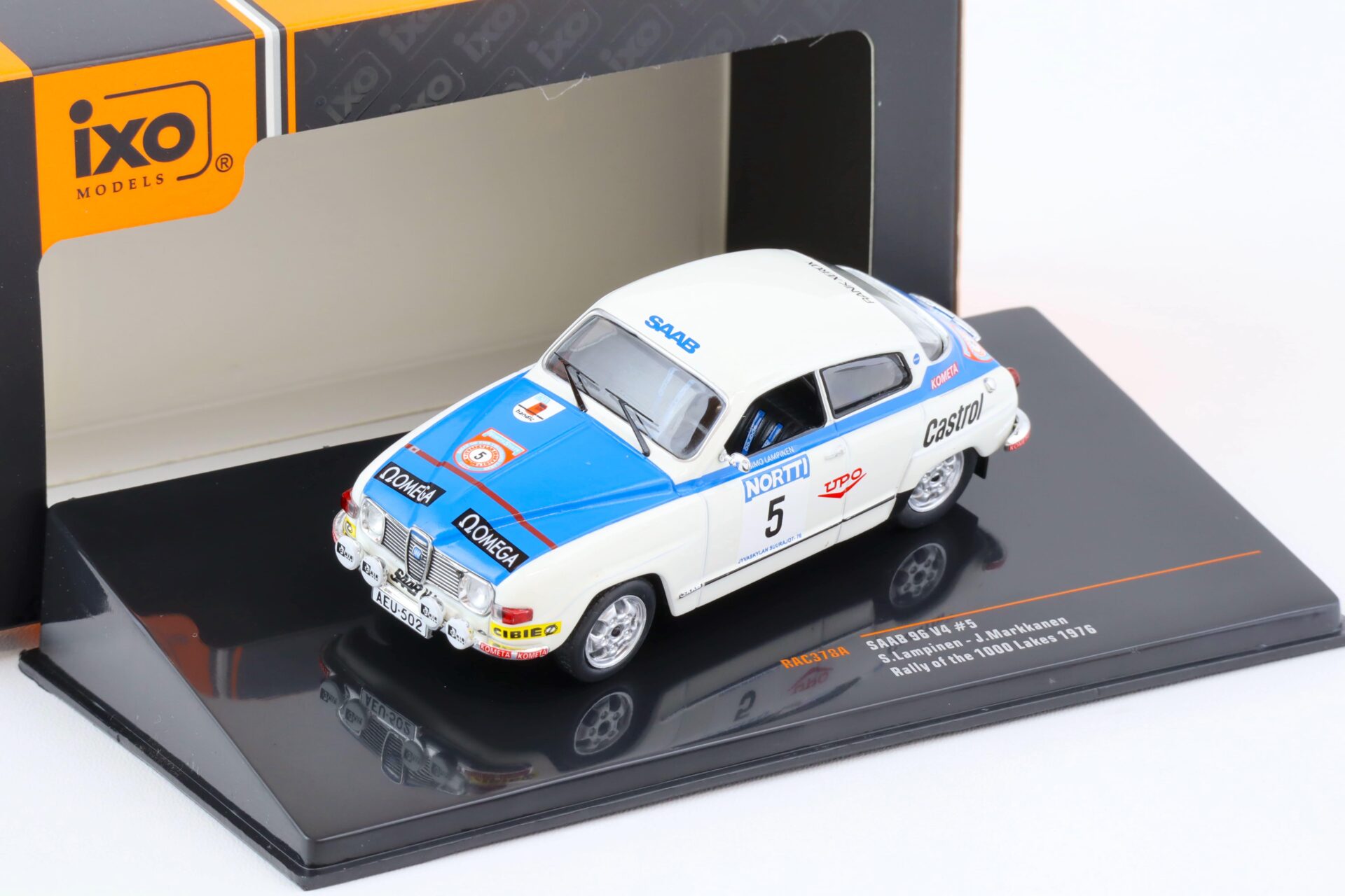 1:43 IXO SAAB 96 V4 Rallye WM 1000 Lakes 1976 Lampinen/ Markkanen #5