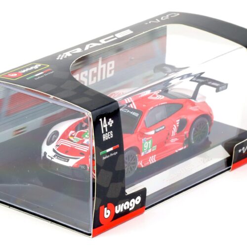 1:43 Bburago Porsche 911 RSR Le Mans 2020 #91 Bruni, Lietz, Makowiecki