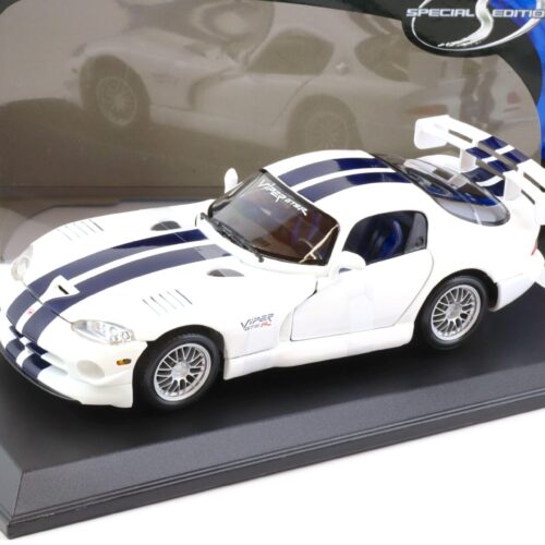 1:18 Maisto Dodge Viper GT2 Coupe white/ dark blue stripes