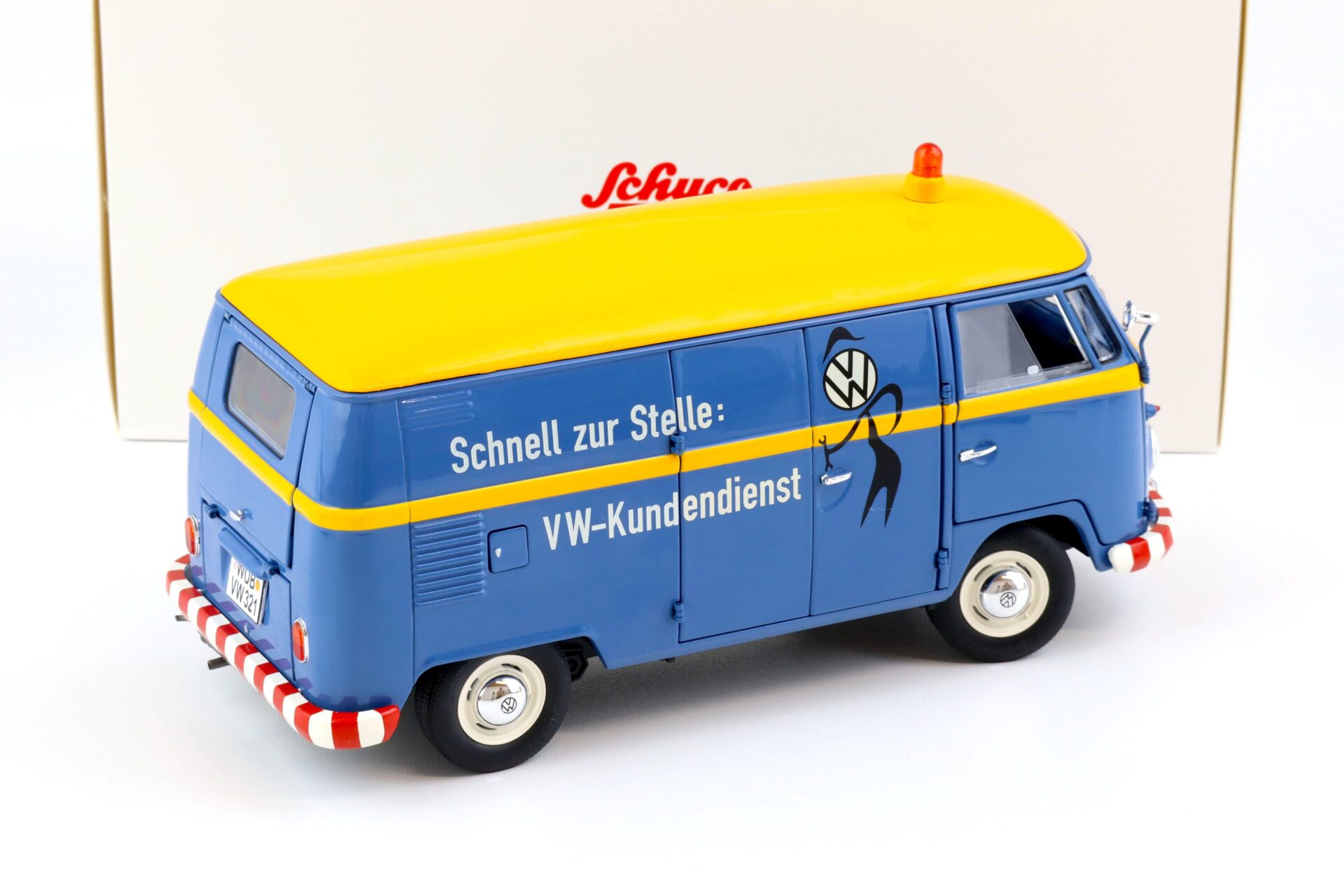 1:18 Schuco VW T1b Kasten VW-Kundendienst VW Service blue/ yellow Die-Cast