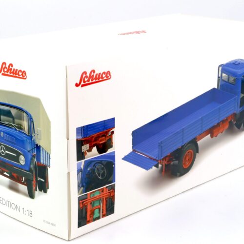 1:18 Schuco Mercedes L911 Pritsche + Plane LKW blue Die-Cast