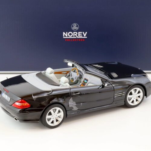 1:18 Norev Mercedes SL 500 R230 Convertible 2003 black 183840 - Image 3