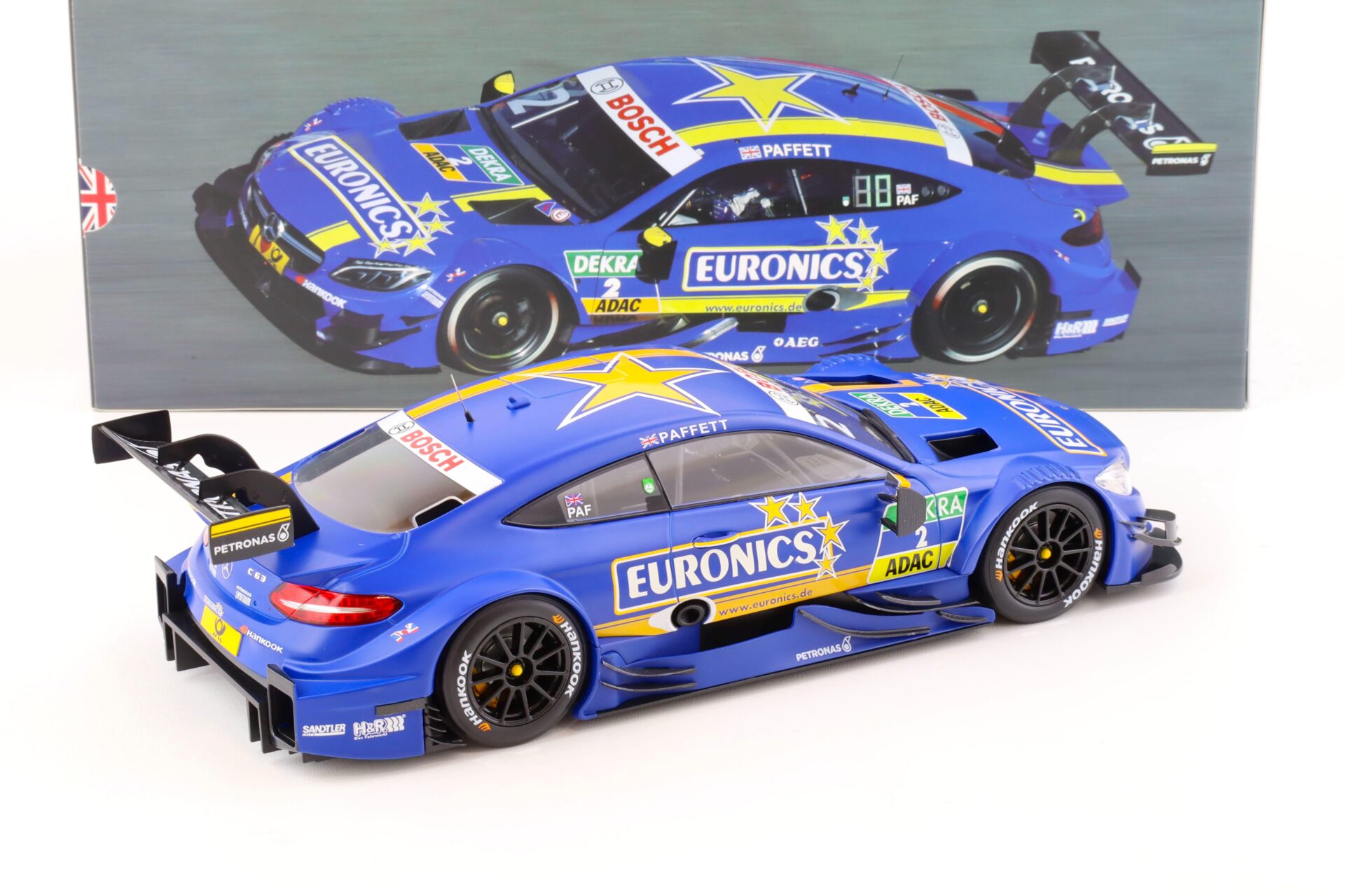 1:18 AutoCult EURONICS Mercedes C63 AMG DTM Gary Paffett 2016 #2 DEALER VERSION