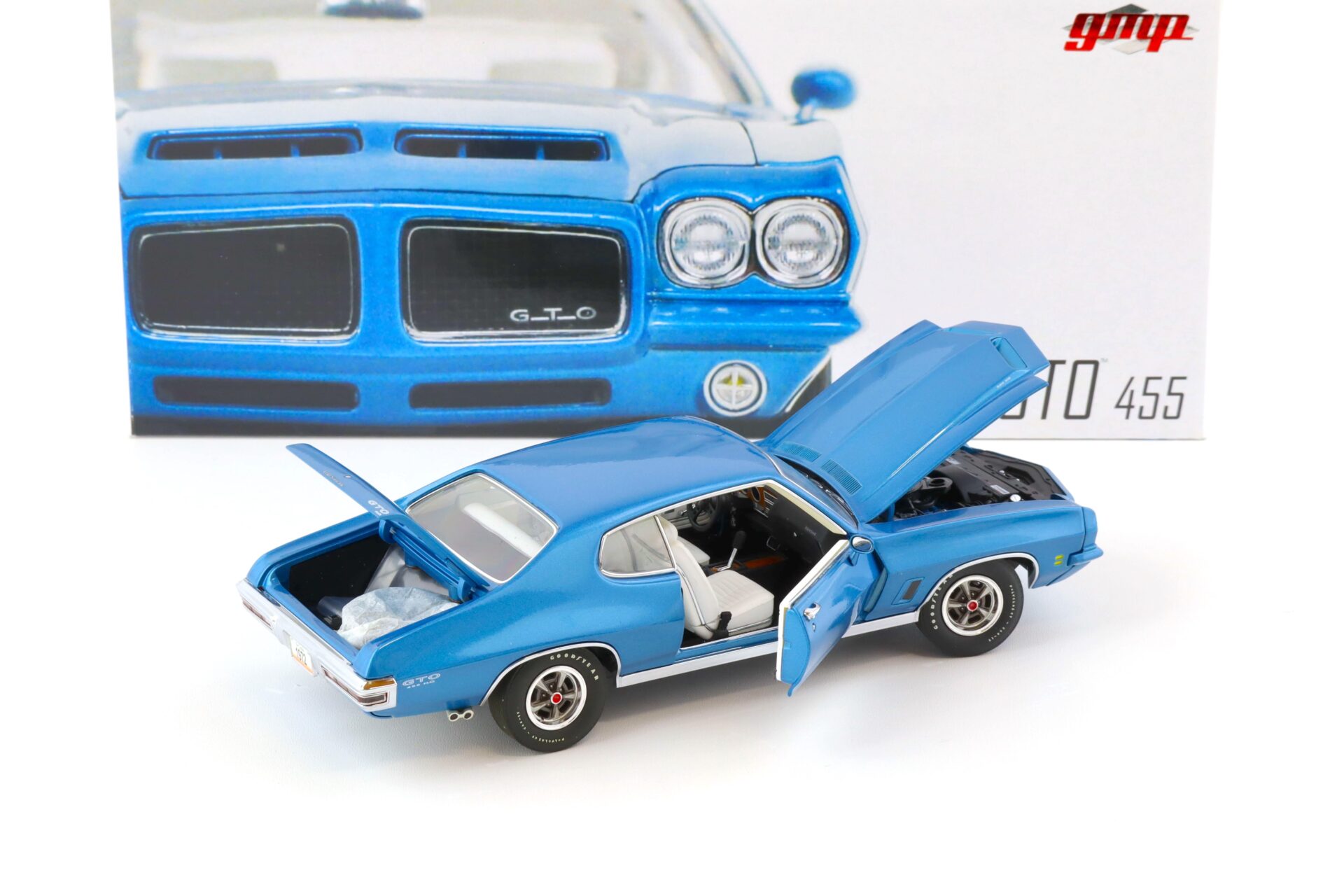 1:24 GMP 1972 Pontiac GTO 455 Coupe blue metallic G2401203