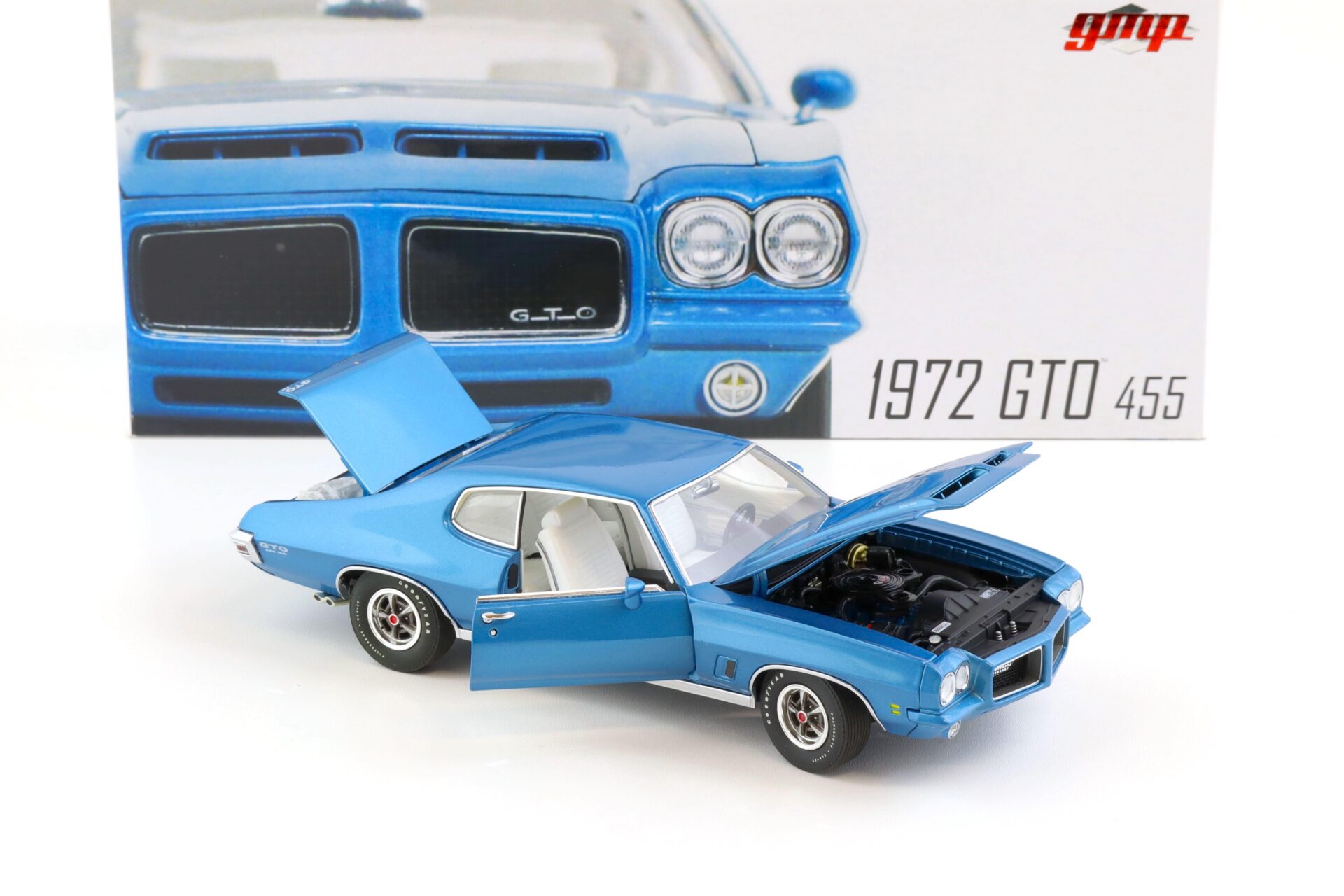 1:24 GMP 1972 Pontiac GTO 455 Coupe blue metallic G2401203