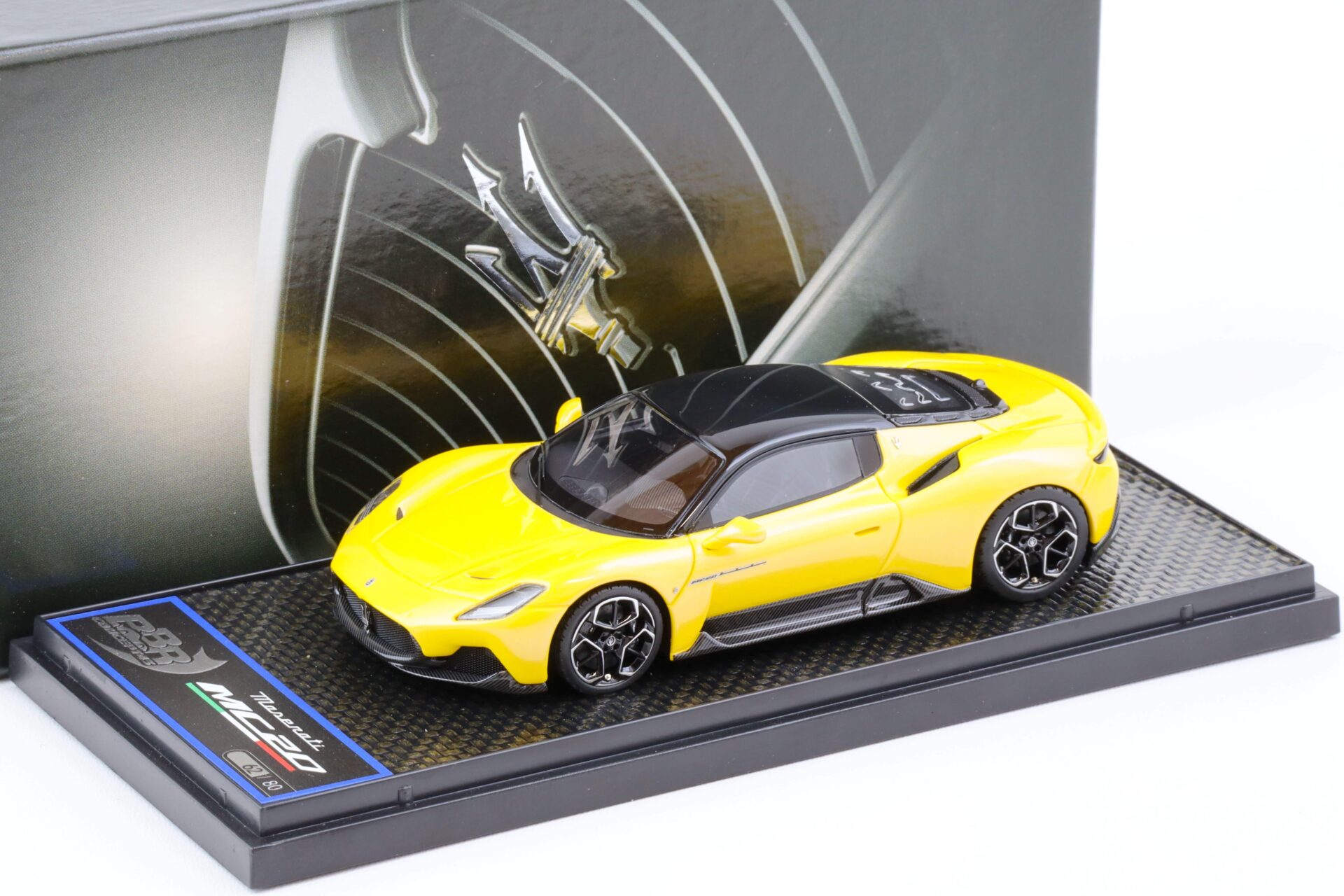 ID 71282 orig.jpg 1:43 BBR Maserati MC20 Giallo Genio yellow/ black roof 2020 - Limited 80 pcs.