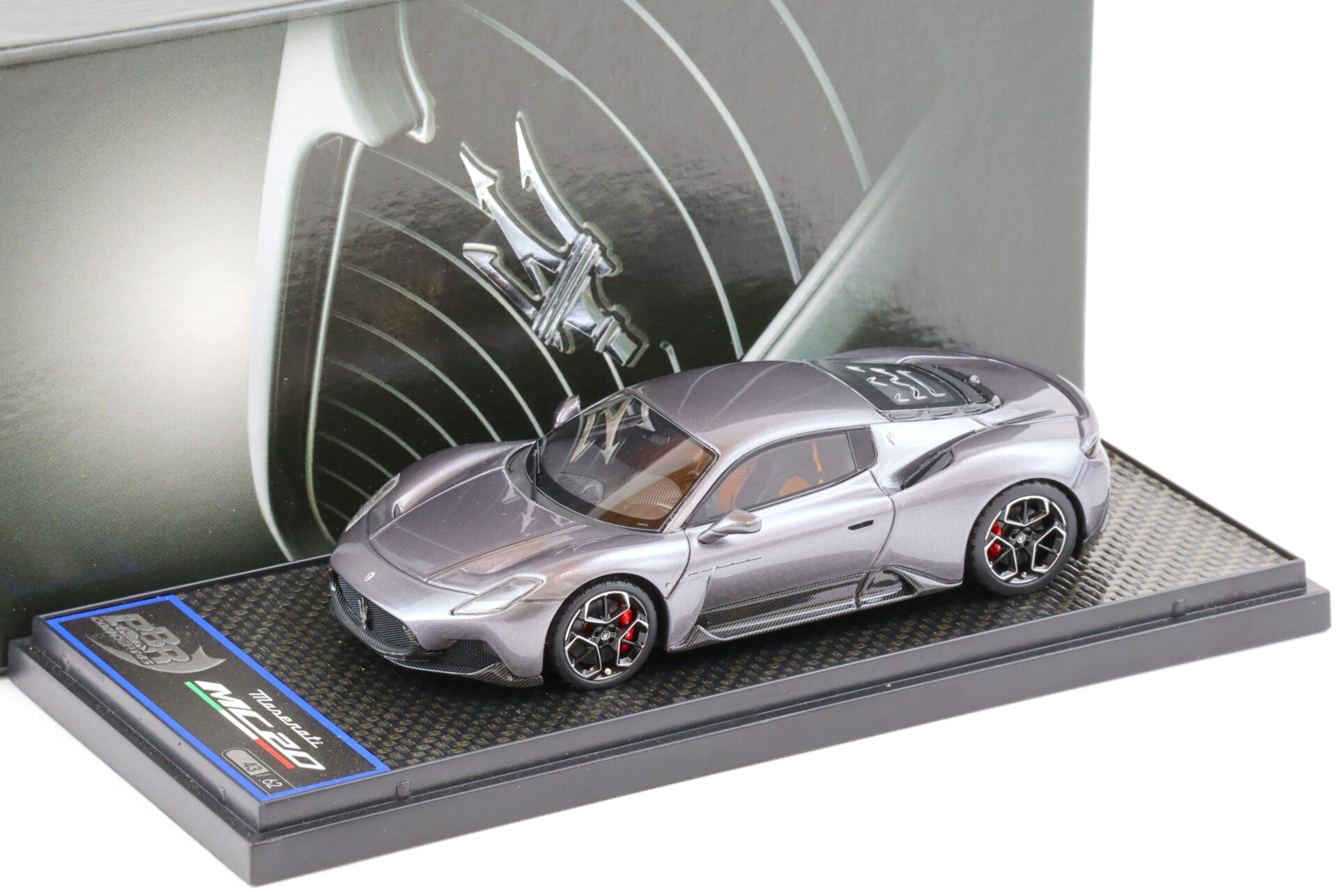 1:43 BBR Maserati MC20 Grigio Mistero grey 2020 - Limited 62 pcs.