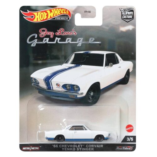 1:64 Hot Wheels 2022 Jay LenoÂ´s Garage Chevrolet Corvair Yenko Stinger white