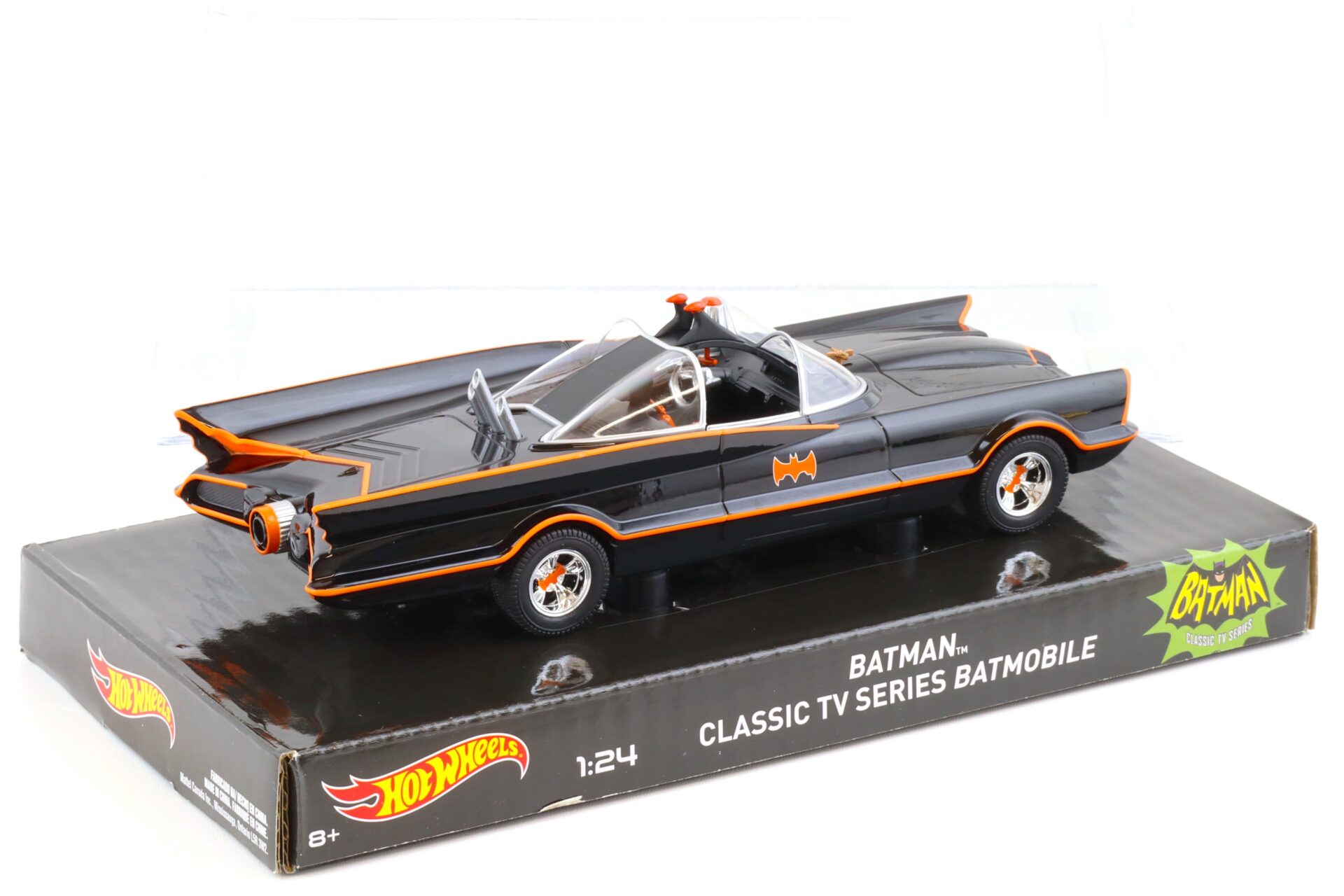 1:24 Hot Wheels BATMAN Classic TV Series Batmobile black/ orange