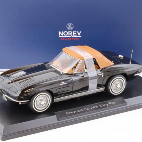 1:18 Norev Chevrolet Corvette Sting Ray Convertible 1963 black 189055