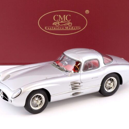 1:18 CMC Mercedes 300 SLR Uhlenhaut Coupe 1955 silver/ red interior M-076
