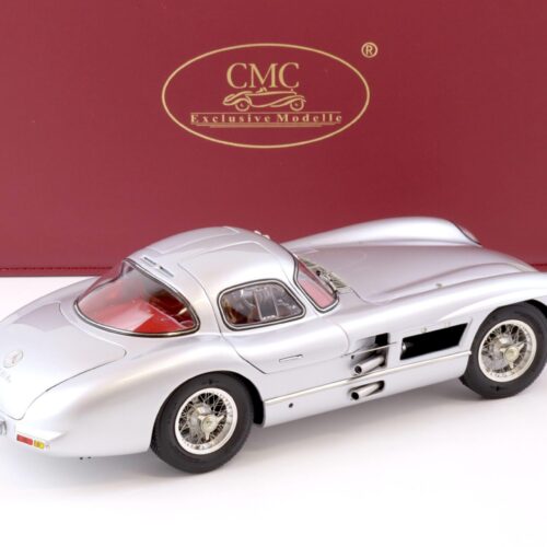 1:18 CMC Mercedes 300 SLR Uhlenhaut Coupe 1955 silver/ red interior M-076
