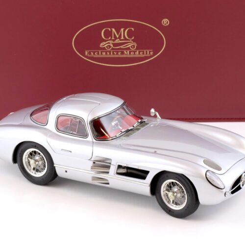 1:18 CMC Mercedes 300 SLR Uhlenhaut Coupe 1955 silver/ red interior M-076