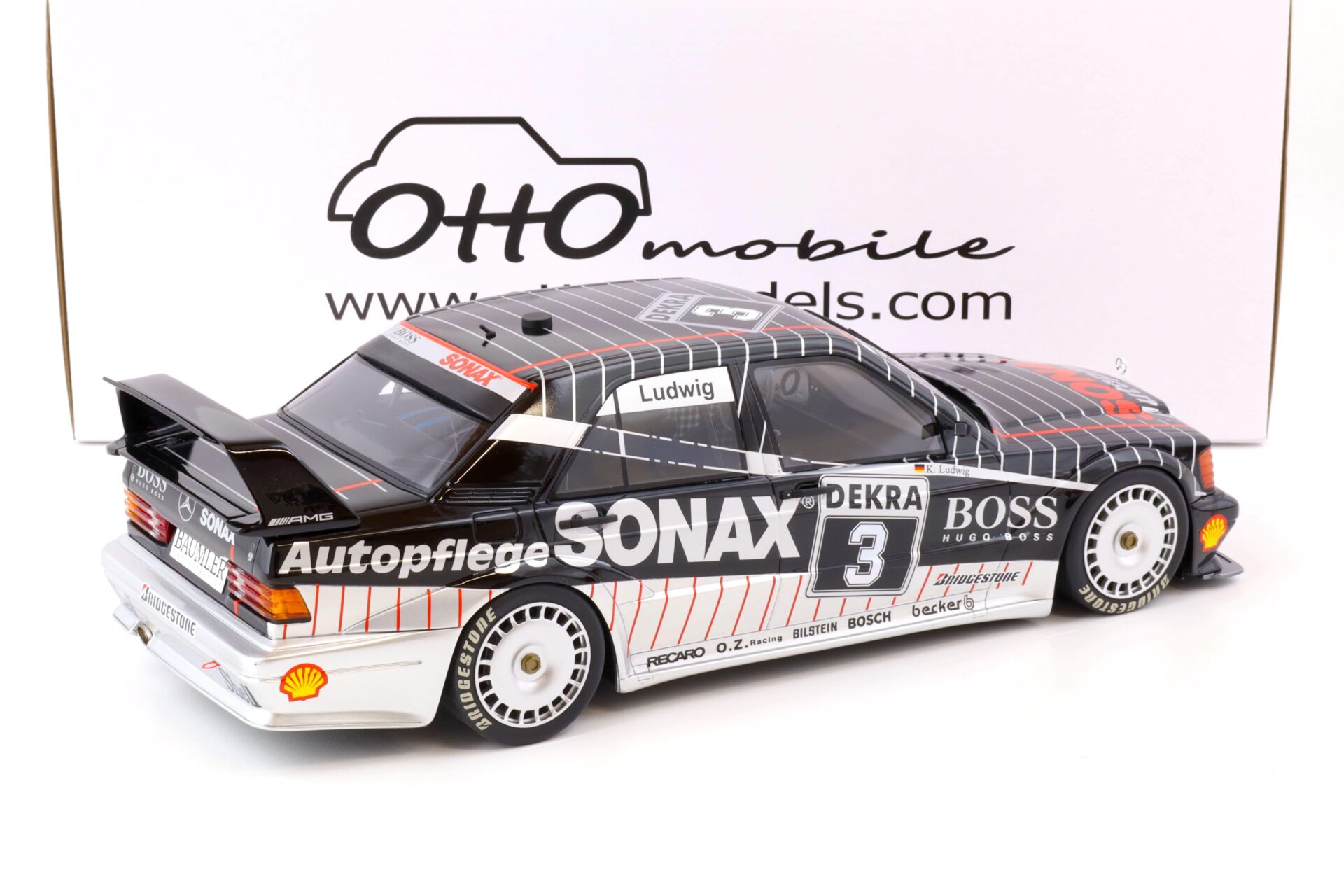 1:12 OTTO mobile G062 Mercedes 190E EVO 2 W201 DTM 1992 Ludwig #3 SONAX