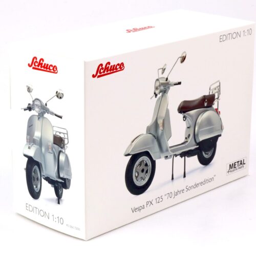 1:10 Schuco Vespa PX 125 silver metallic "70 Jahre Sonderedition"