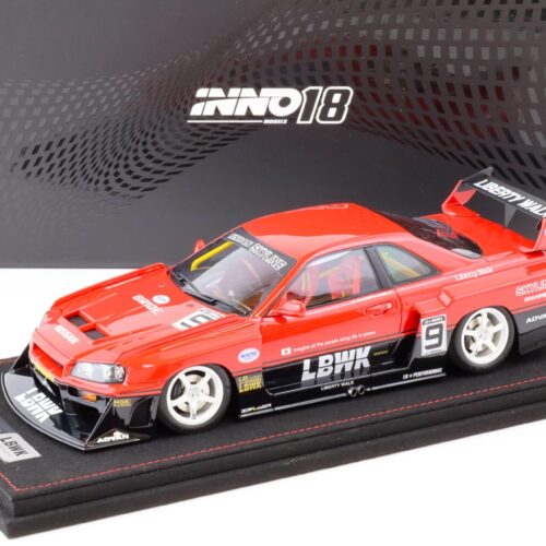 1:18 INNO Models Nissan Skyline GT-R (R34) LBWK Super Silhouette Fenderist Japan 2020