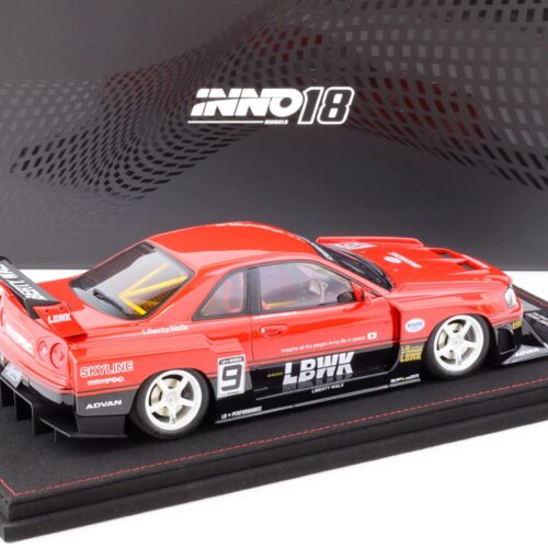 1:18 INNO Models Nissan Skyline GT-R (R34) LBWK Super Silhouette Fenderist Japan 2020