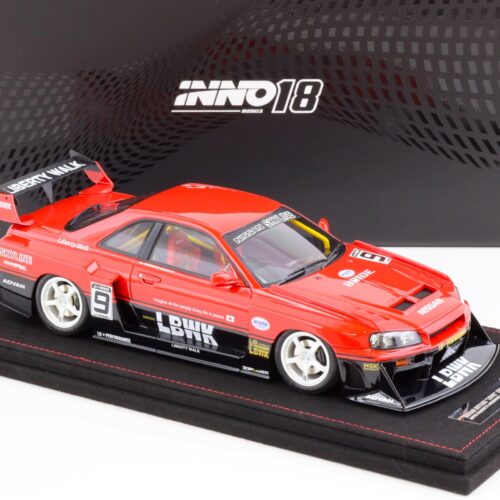 1:18 INNO Models Nissan Skyline GT-R (R34) LBWK Super Silhouette Fenderist Japan 2020