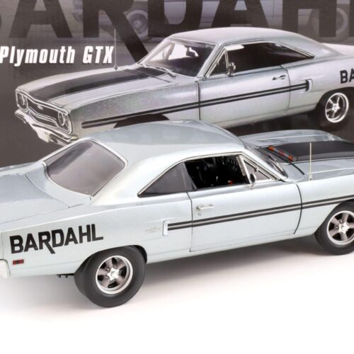 1:18 GMP 1970 Plymouth GTX Dart Car BARDAHL Al Young grey metallic