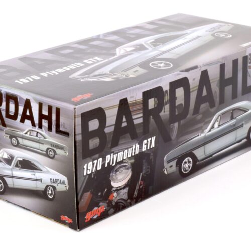 1:18 GMP 1970 Plymouth GTX Dart Car BARDAHL Al Young grey metallic