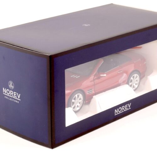 1:18 Norev Mercedes SL 500 Convertible 2003 red metallic - Limited 300 pcs.