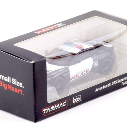 1:64 Tarmac Works Aston Martin DBS Superleggera Police Car black/ white