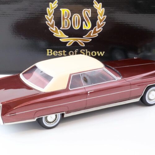 1:18 BOS-Models 1972 Cadillac Coupe de Ville metallic red/ white BOS095