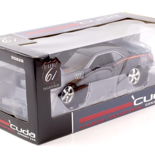 1:18 Highway61 Plymouth Cuda Concept Hemi 6.1 brilliant black/ orange stripes