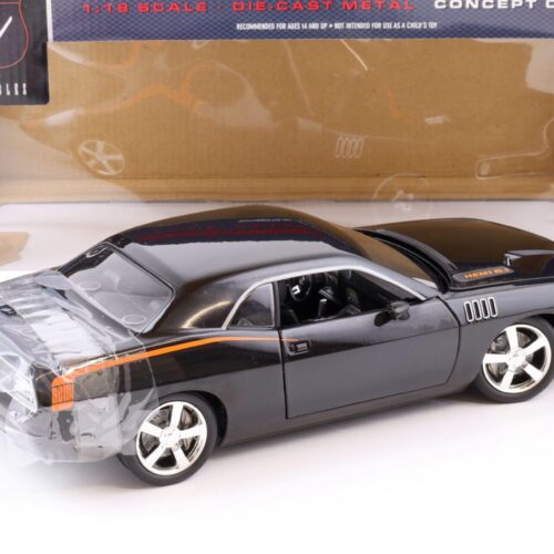 1:18 Highway61 Plymouth Cuda Concept Hemi 6.1 brilliant black/ orange stripes