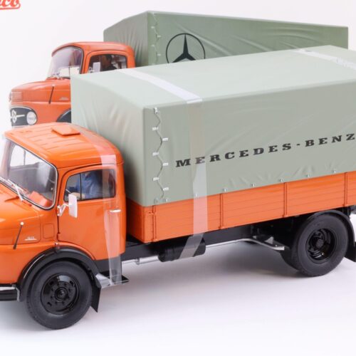 1:18 Schuco Mercedes L911 Pritsche + Plane LKW MHI Edition orange Die-Cast