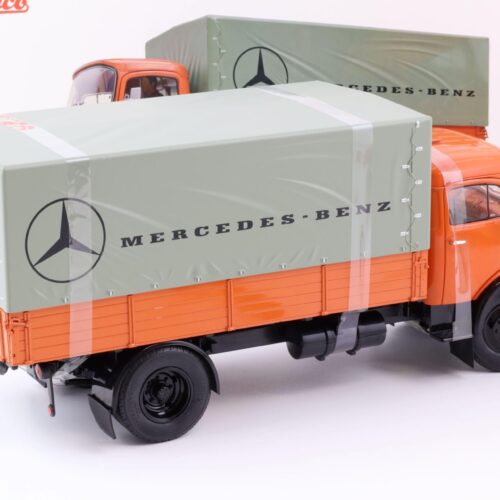 1:18 Schuco Mercedes L911 Pritsche + Plane LKW MHI Edition orange Die-Cast