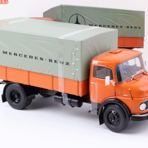 1:18 Schuco Mercedes L911 Pritsche + Plane LKW MHI Edition orange Die-Cast