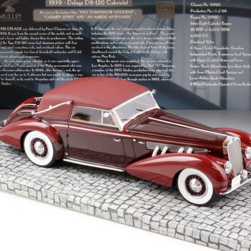 1:18 Minichamps 1939 Delage D8-120 Cabriolet red Mullin Museum Collection