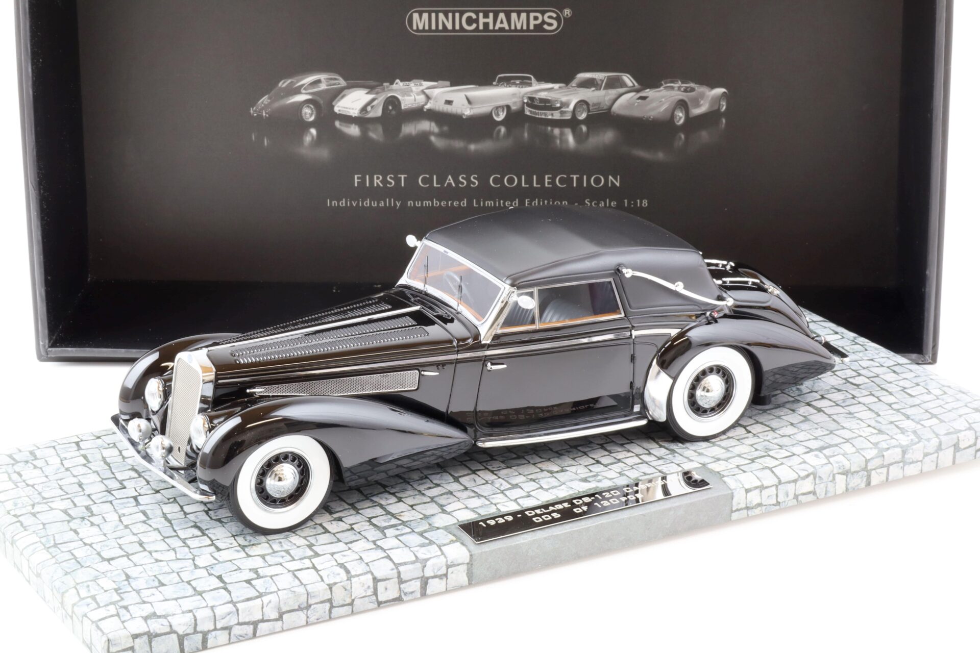 1:18 Minichamps 1939 Delage D8-120 Cabriolet black - Limited 120 pcs.