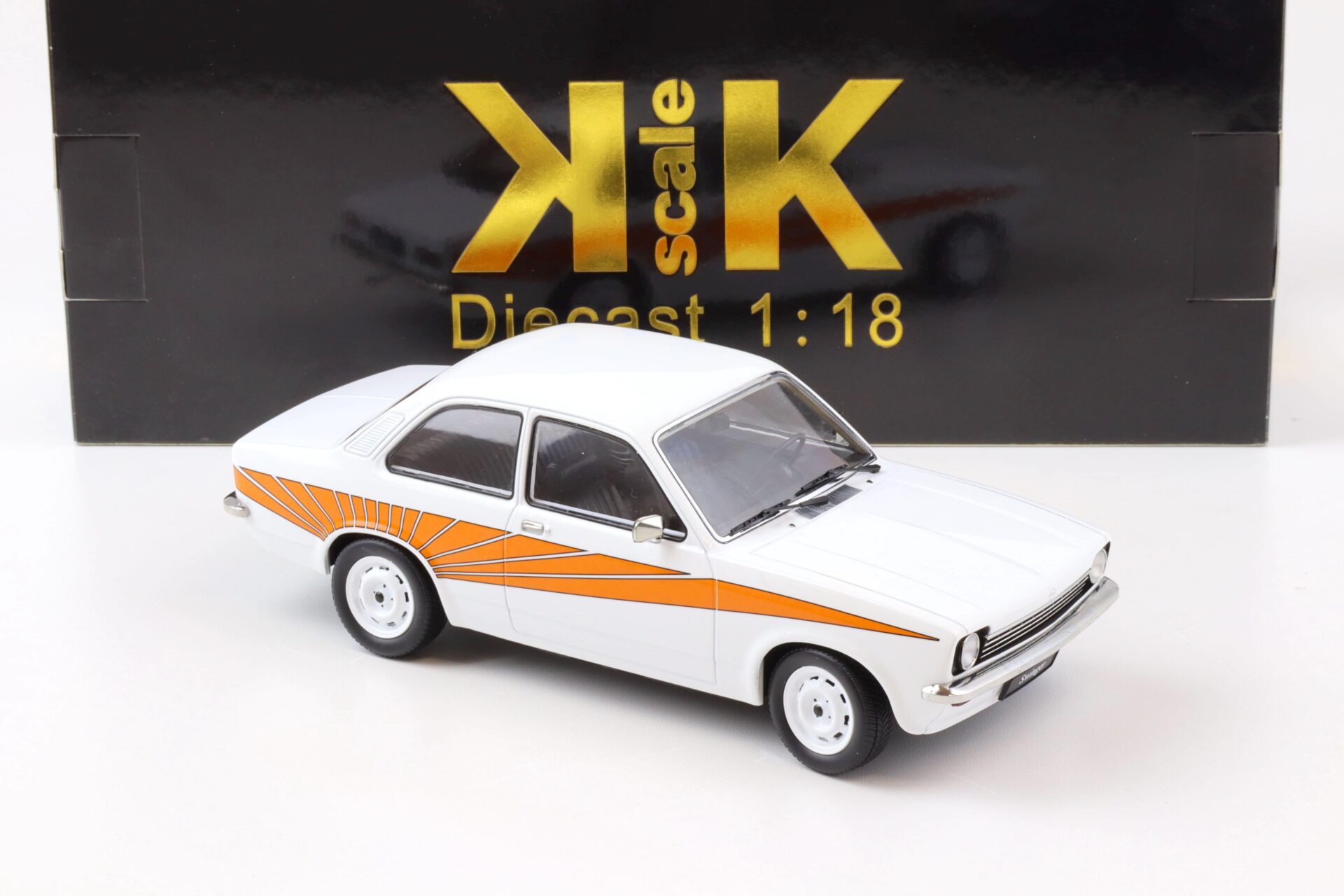 1:18 KK-Scale Opel Kadett C Swinger 1975 white/ orange