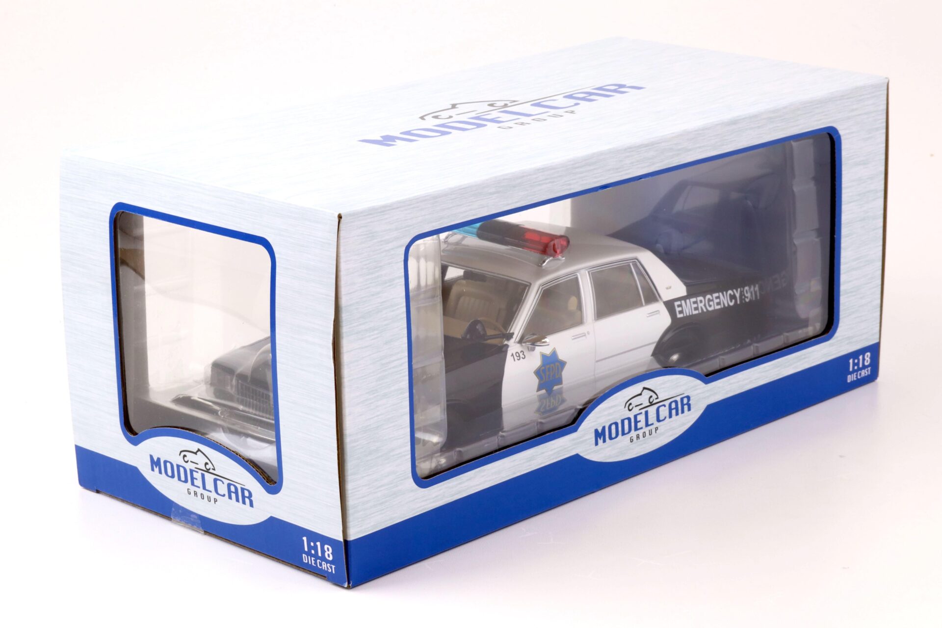 1:18 MCG Chevrolet Caprice S.F.P.D San Francisco Police Department black/ white