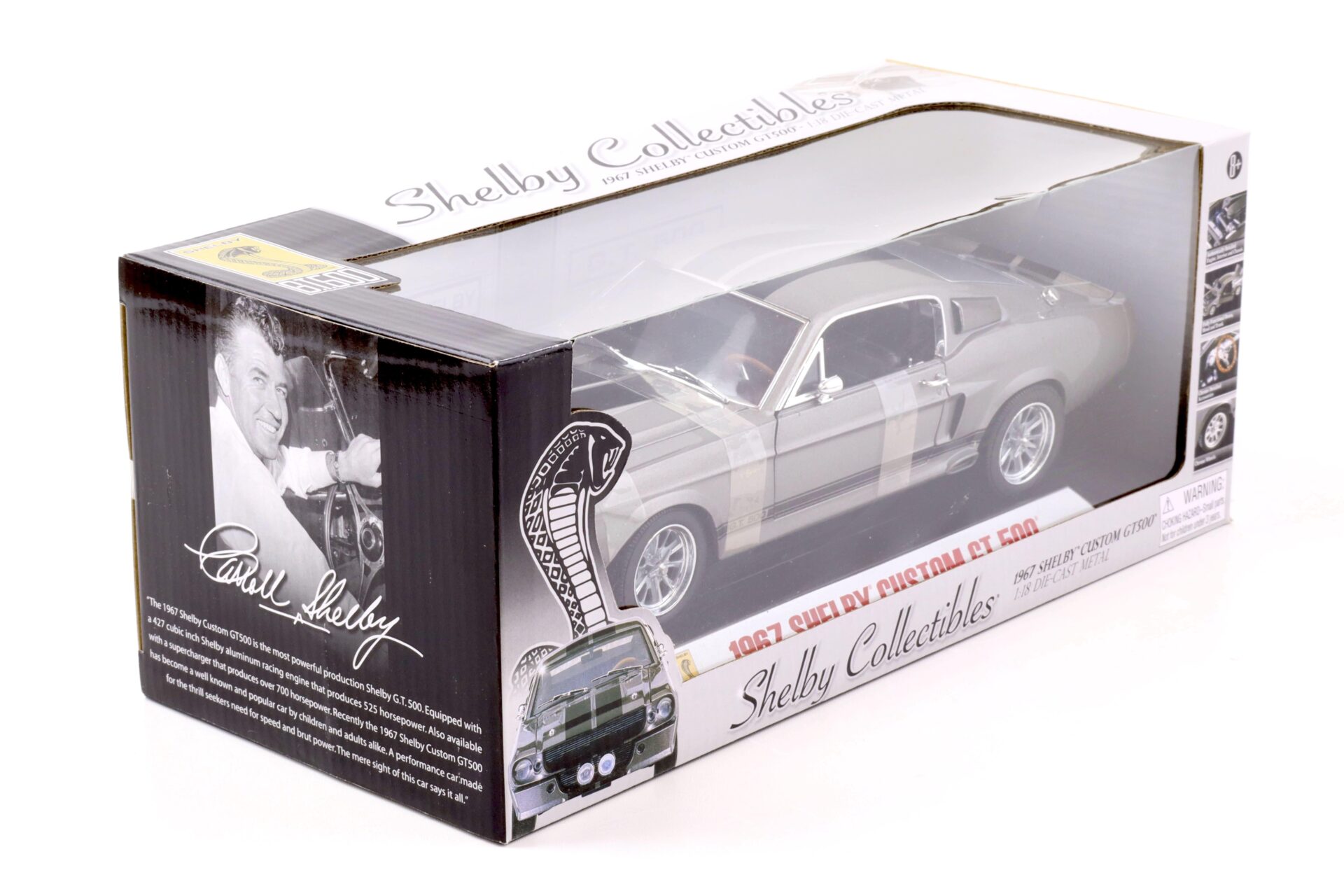 1:18 Shelby Collectibles 1967 Shelby Custom GT 500 grey/black like ELEANOR