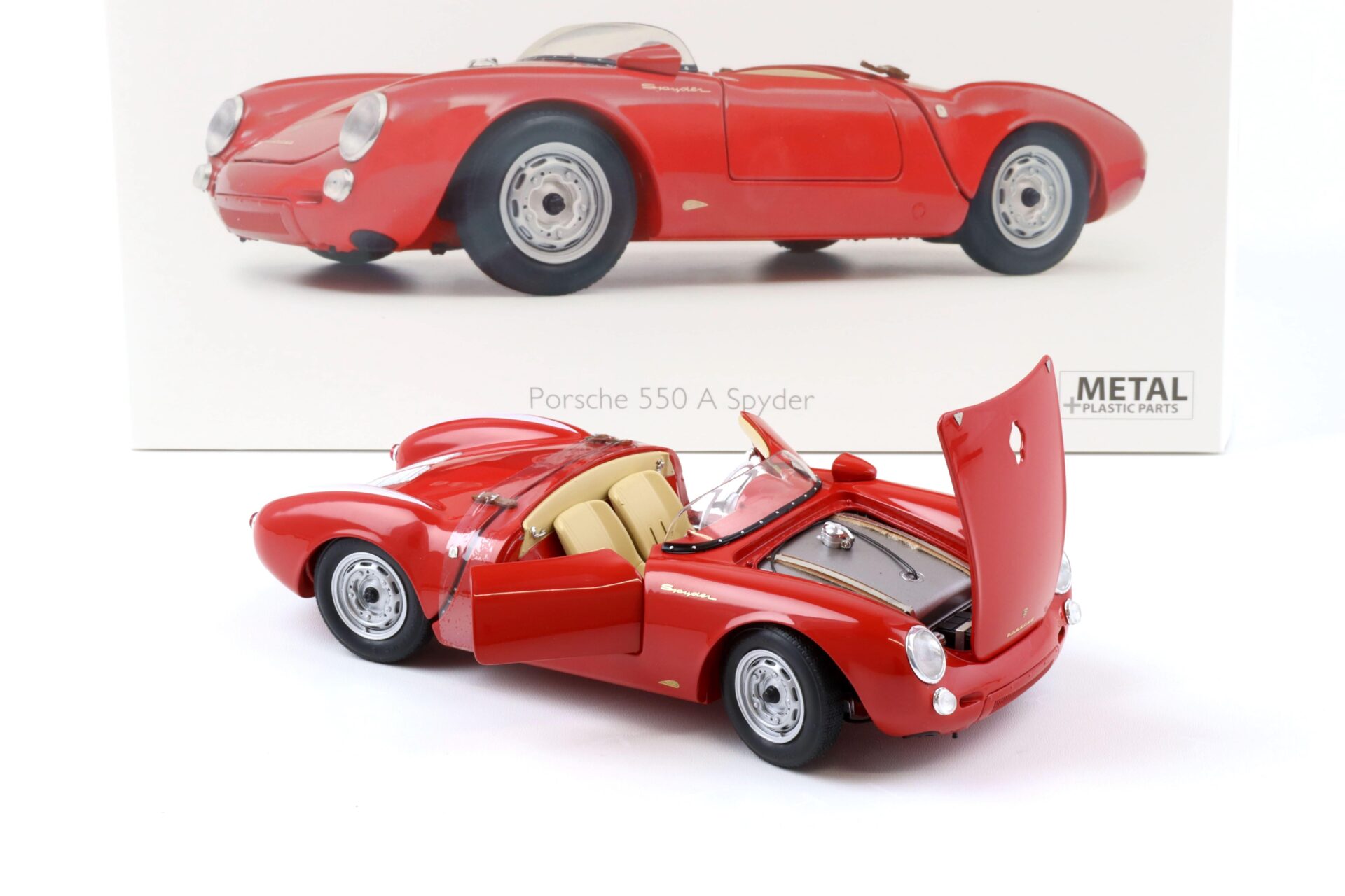 1:18 Schuco Porsche 550 A Spyder 1953-1957 red
