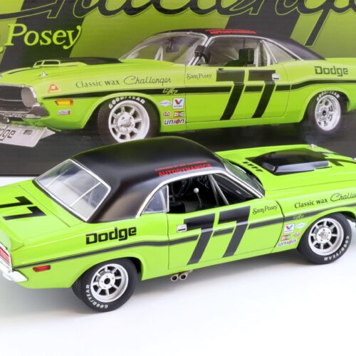 1:18 ACME 1970 Dodge Challenger Trans Am Sam Posey #77 green