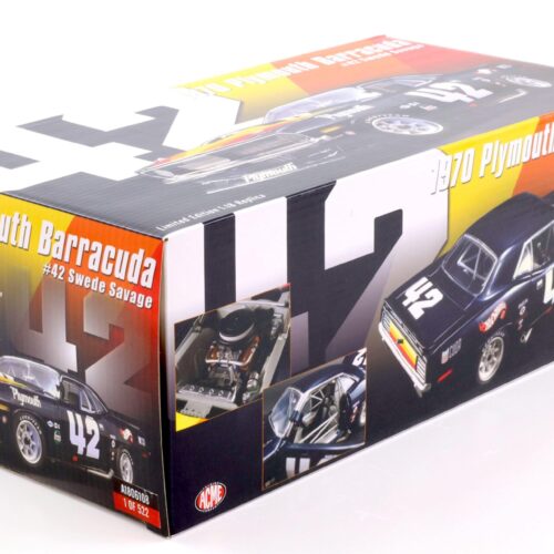 1:18 ACME 1970 Plymouth Barracuda #42 Swede Savage matt black